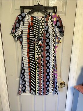 Multicolor Patterned Dress